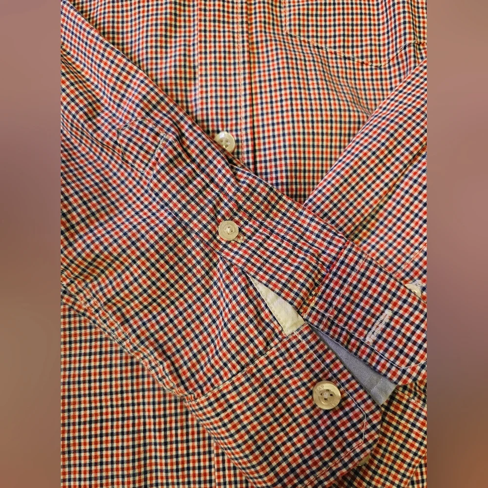 Gap Kids Plaid Button-Down Shirt- Red And Blue- Youth XXL 14-16